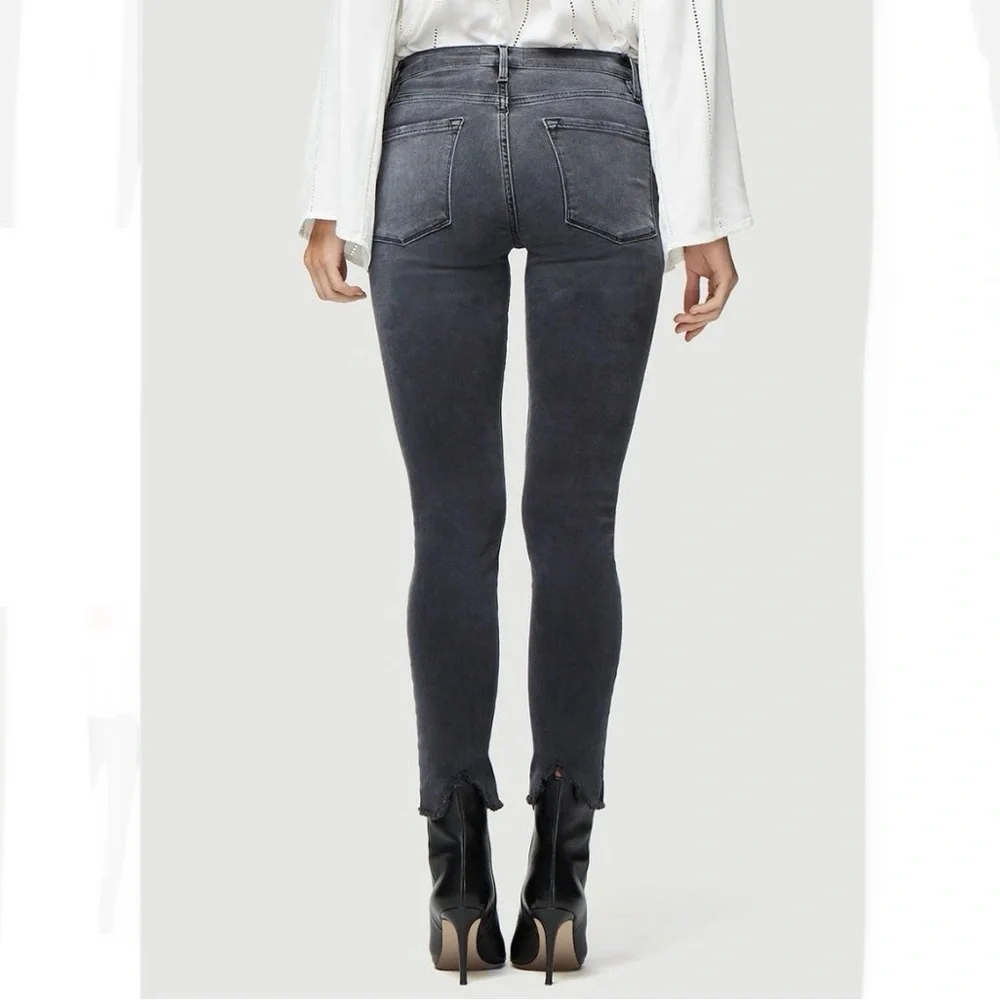 Frame Le Skinny de-Jeanne double triangle raw hem crop - Picture 3 of 11